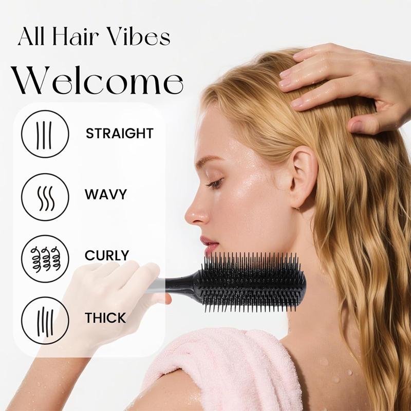 2Pcs 9-Rows Detangling Massage - đánh giá và giá Detangling Wide Comb