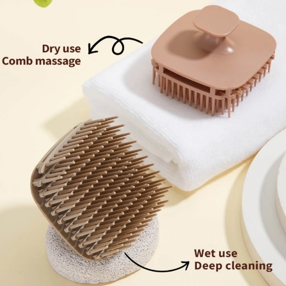 1pcs Square Shampoo Brush Head - đánh giá và giá Scalp Scrub Exfoliant