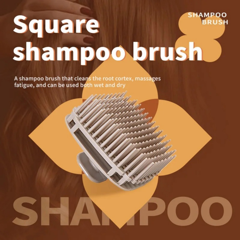 1pcs Square Shampoo Brush Head - đánh giá và giá Scalp Scrub Exfoliant