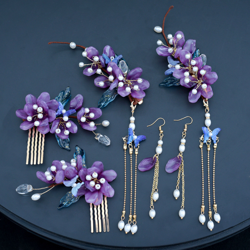 Chinese Glazed Flower Hairpin  - đánh giá và giá Hair Care Japanese