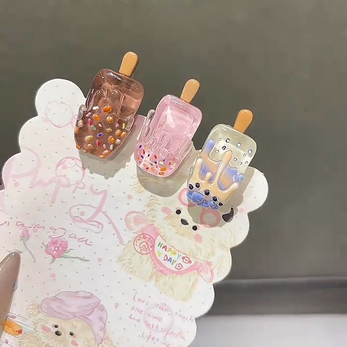 5PCS Mini Ice Cream Hair Clips - đánh giá và giá Hair Care Lotion