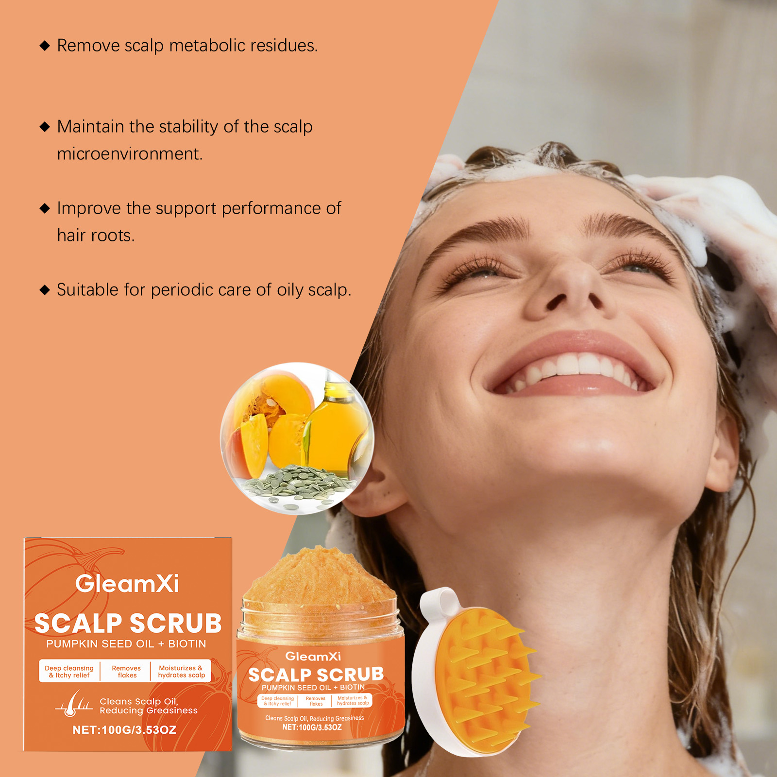 Scalp Scrub Pumpkin Seed Oil S - đánh giá và giá Scalp Scrub Exfoliant