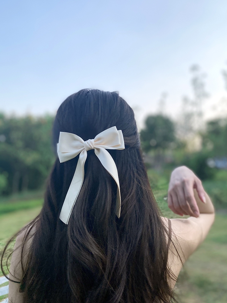 Korea Elegant Long Ribbon Bow  - đánh giá và giá Bobby Pin Bulk