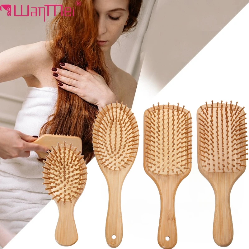 Bamboo Hair Brush Women Stylin - đánh giá và giá Detangling Wide Comb