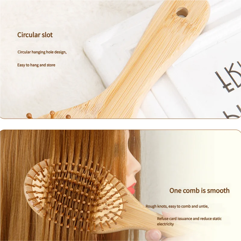 Bamboo Hair Brush Women Stylin - đánh giá và giá Detangling Wide Comb