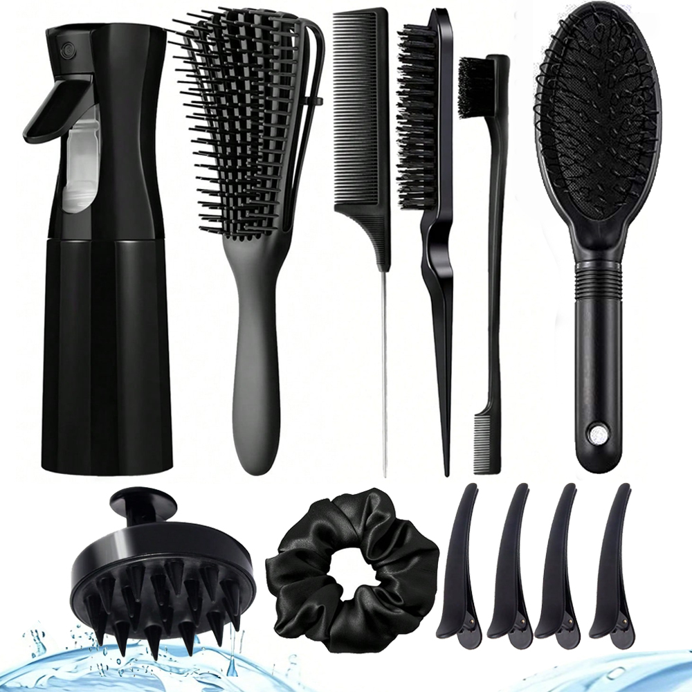 Detangling Brush Set with Spra - đánh giá và giá Hair Care For Wavy Hair