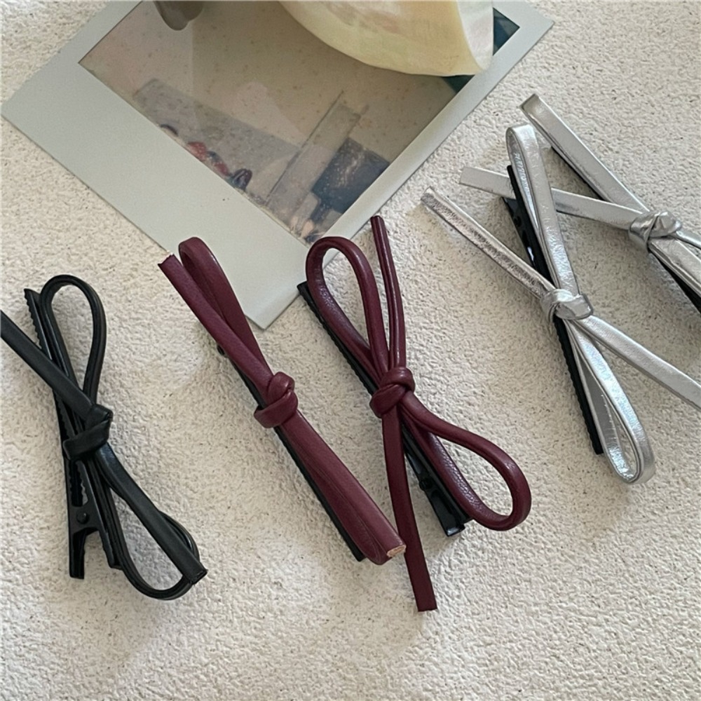 2/6pcs Korean Style PU Leather - đánh giá và giá Bobby Pin Bulk