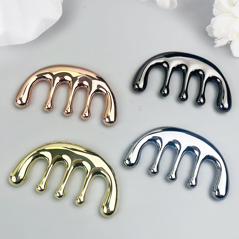 1pc Five-tooth Metal Massage C - đánh giá và giá Detangling Wide Comb