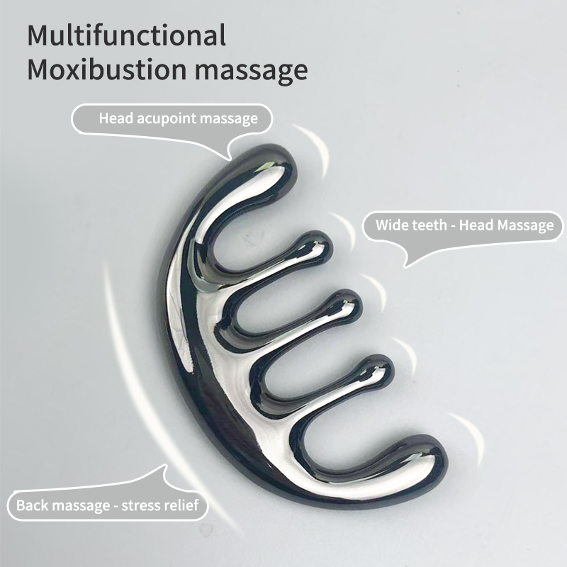1pc Five-tooth Metal Massage C - đánh giá và giá Detangling Wide Comb
